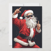 Dansende Rocker Kerstman Feestdagenkaart (Voorkant)