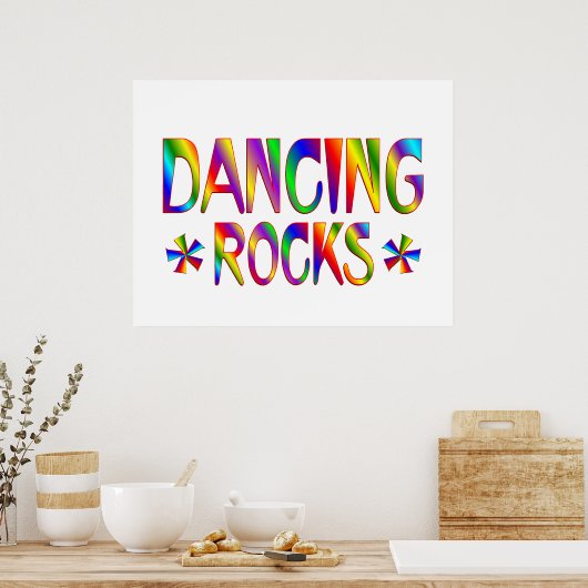 Dansende Rocks Poster (Keuken)