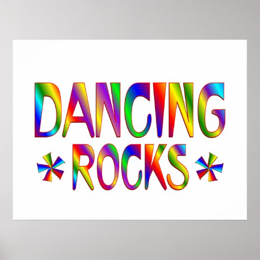 Dansende Rocks Poster (Voorkant)