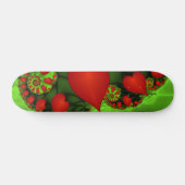 Dansende rode harten Moderne Abstracte fractale Ku Persoonlijk Skateboard (Horizontaal)