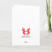 Dansende Rode Konijnen Kaart (Achterkant)