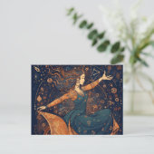 Dansende rolstoel Vrouw Briefkaart (Staand voorkant)