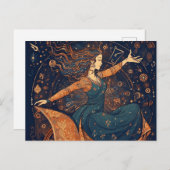 Dansende rolstoel Vrouw Briefkaart (Voorkant / Achterkant)