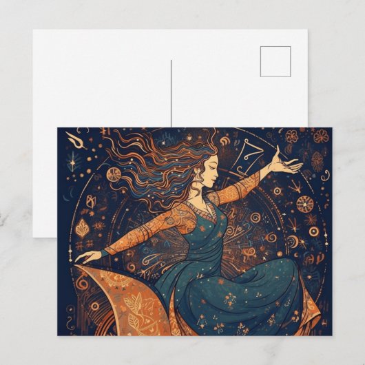 Dansende rolstoel Vrouw Briefkaart (Voorkant / Achterkant)