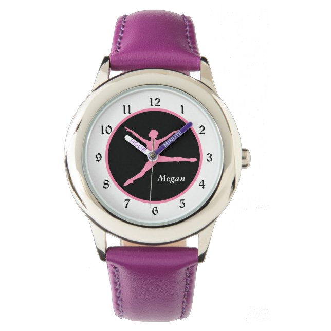 Dansende Roze Ballerina Kinder Watch Horloge (Voorkant)