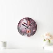 Dansende roze Ballerina Ronde Klok (Huis)