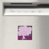 Dansende roze boom glitter Tu B'Shvat ט״ו בשבט Magneet (Insitu (Vaatwasser))