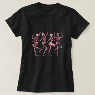 Dansende roze Skeletten T-shirt