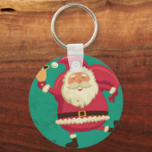 Dansende Santa Button Sleutelhanger (Voorkant)