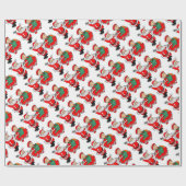 Dansende Santa claus Cadeaupapier (Vlak)