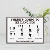 Dansende Save The Date Huwelijksaankondiging Kaart (Staand voorkant)