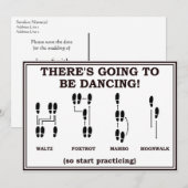 Dansende Save The Date Huwelijksaankondiging Kaart (Voorkant / Achterkant)