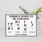 Dansende Save The Date Huwelijksaankondiging Kaart (Staand voorkant)