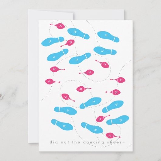 Dansende schoenen sparen de datum kaart (Voorkant)