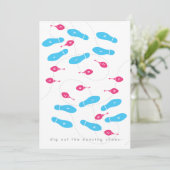 Dansende schoenen sparen de datum kaart (Staand voorkant)