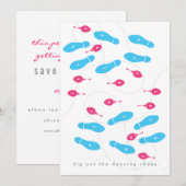 Dansende schoenen sparen de datum kaart (Voorkant / Achterkant)