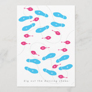 Dansende schoenen sparen de datum kaart
