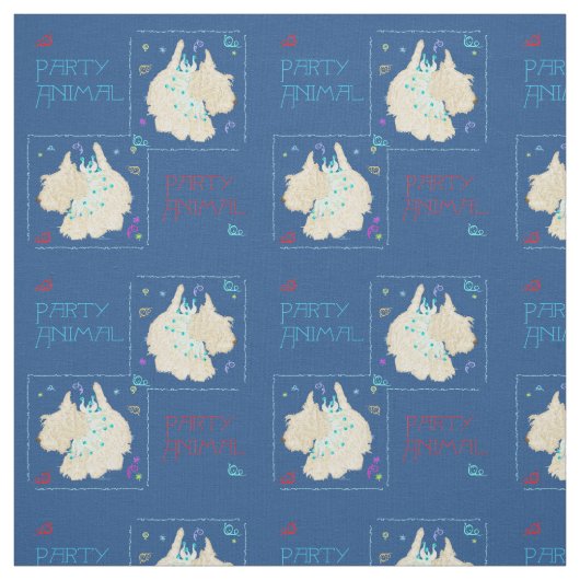 Dansende Scottish Terrier Stof (Swatch)