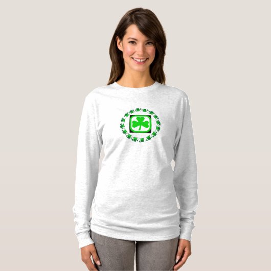 Dansende Shamrocks T-shirt (Voorkant volledig)