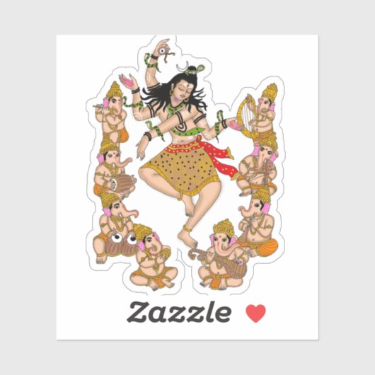 Dansende Shiva Sticker (Vel)
