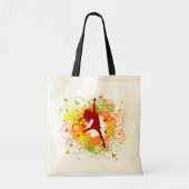 Dansende Silhouet met Bloemige Krullen Tote Bag (Voorkant)