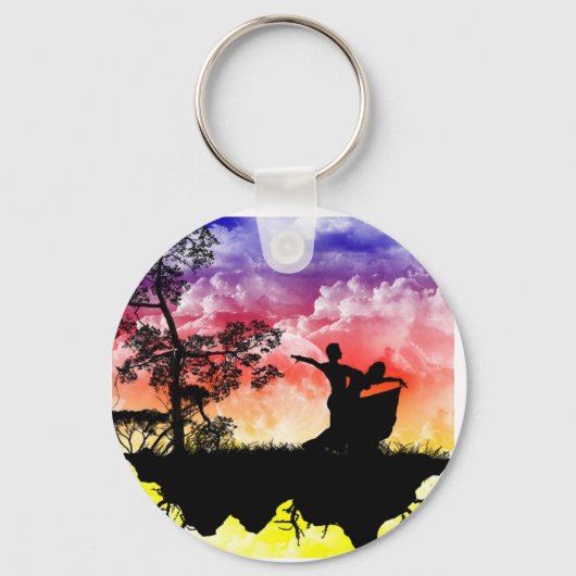 Dansende Silhouettes Sleutelhanger (Voorkant)