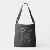 Dansende Skelet Boot Scooting Western Halloween Crossbody Tas (Voorkant)