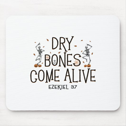 Dansende Skelet Droge Botten komen tot leven Hallo Muismat (Voorkant)