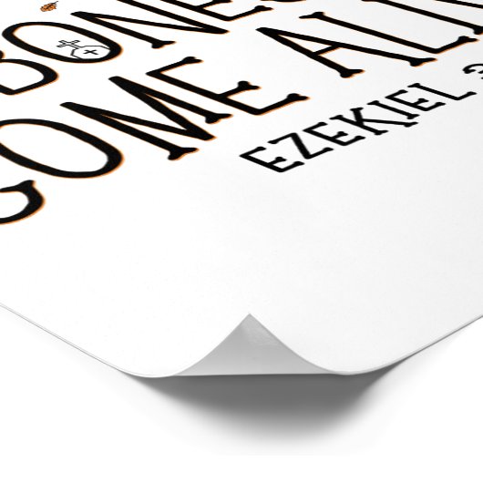 Dansende Skelet Droge Botten komen tot leven Hallo Poster (Hoek)