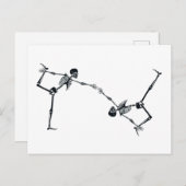 Dansende skelet Halloween Briefkaart (Voorkant / Achterkant)