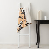 Dansende skelet halloween patroon deken (In situ)