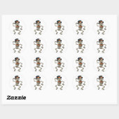 Dansende Skelet Halloween Sticker  (Vel)