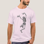 dansende Skelet Mannen Basc T-Shirt (Voorkant)