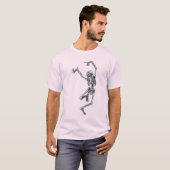  dansende Skelet Mannen Basc T-Shirt (Voorkant volledig)