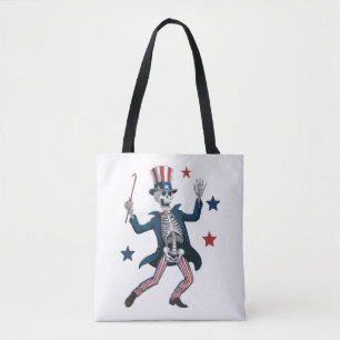 Dansende Skelet op 4 juli Tote Bag