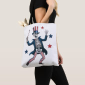 Dansende Skelet op 4 juli Tote Bag (Dichtbij)