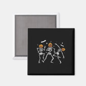 Dansende skelet pompoen Halloween Magneet (Voorkant / Achterkant)