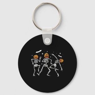 Dansende skelet pompoen Halloween Sleutelhanger