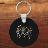 Dansende skelet pompoen Halloween Sleutelhanger (Voorkant)