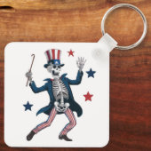 Dansende skelet sleutelhanger 4 juli (Achterkant)