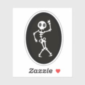 Dansende skelet stans sticker decal (Vel)