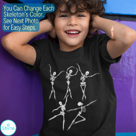 Dansende skeletdanser grappig spookachtig spookbee t-shirt