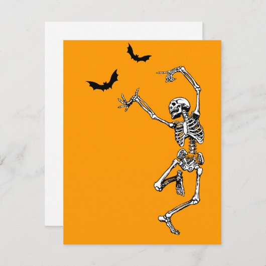 Dansende Skeletkaart Kaart (Voorkant / Achterkant)