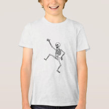 Dansende skeletlijn kunst T-shirt