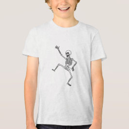 Dansende skeletlijn kunst T-shirt