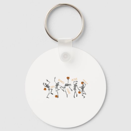 Dansende Skeleton Bible Verse Droge Botten komen t Sleutelhanger (Voorkant)