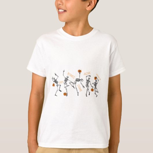 Dansende Skeleton Bible Verse Droge Botten komen t T-shirt (Voorkant)
