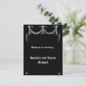 Dansende Skeleton Garland Gothic Dank je wel Bedankkaart (Staand voorkant)