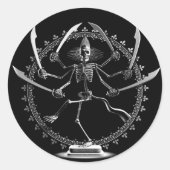 Dansende Skeleton Goddess Stickers (Voorkant)