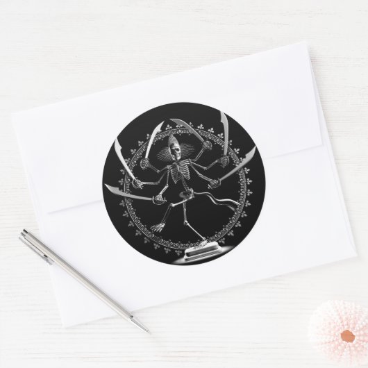 Dansende Skeleton Goddess Stickers (Envelop)